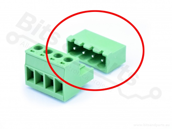 Pluggable terminal 4-pin male - Dinkle 5EHDRC